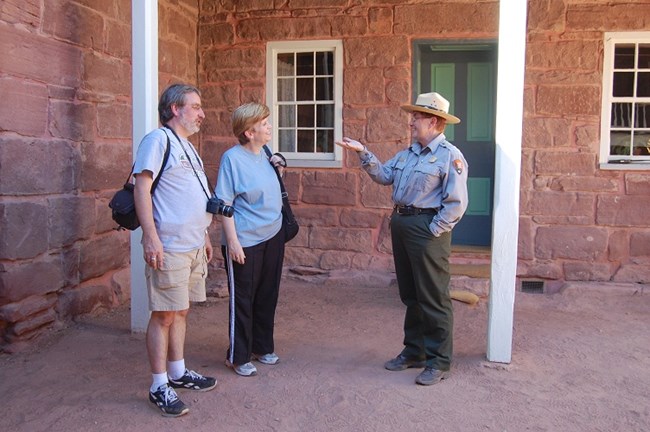 Ranger Gene giving a fort tour