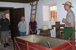 Ranger guides visitors through historic fort.