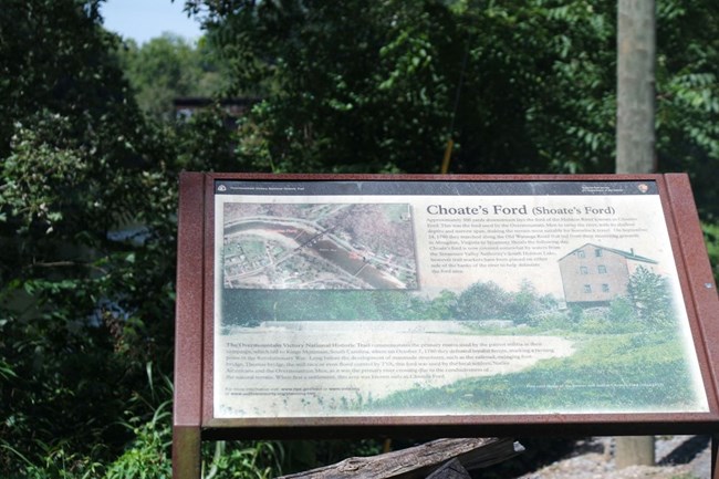 Wayside exhibit at Choate's Ford (Shoate's Ford)