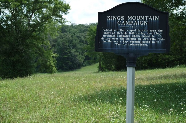 A historic marker along the road marks the area where Gilbert Town was located