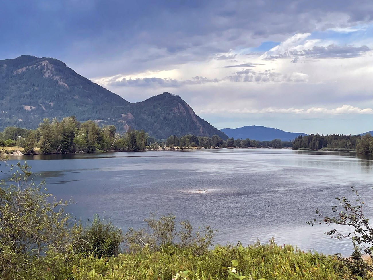 Montana Clark Fork River and Green Monarch Ridge