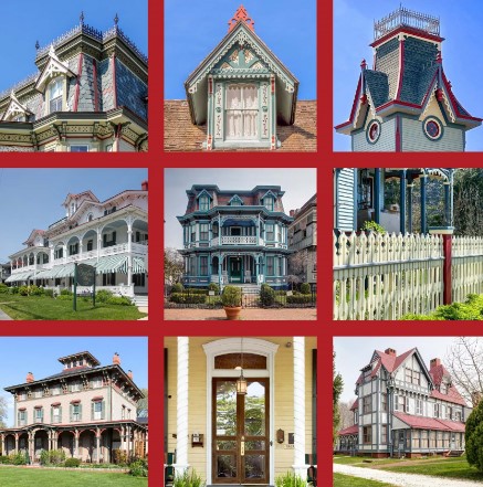 Images of six historic buildings. Images of six historic buildings.