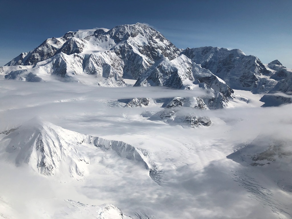 Denali covered in a blanket of new snow