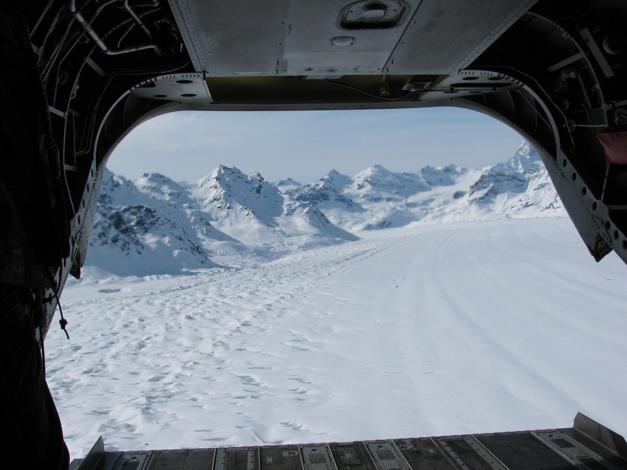 First glimpse of Basecamp out of the back of the CH-47 Helicopter First glimpse of Basecamp out of the back of the CH-47 Helicopter