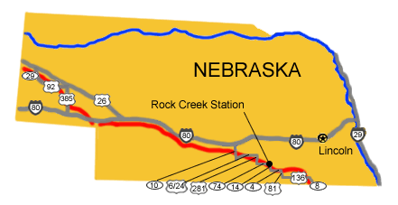Map image showing the location for Rock Creek Station.