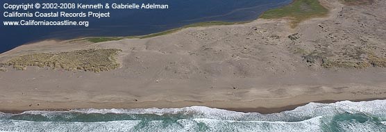 Coastal dunes west of Abbotts Lagoon after removal of European beachgrass. Detail of photo taken in October 2005 by the California Coastal Records Project. © 2002-2008 Kenneth & Gabrielle Adelman