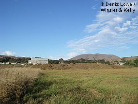 Dairy Mesa viewed facing east during construction. © Deniz Lowe / Winzler & Kelly