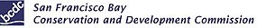 The letters bcdc written diagonally in a purple square to the left of the words "San Francisco Bay Conservation and Development Commission."