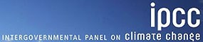 The words "IPCC International Panel on Climate Change" within a rectangle with a blue background.