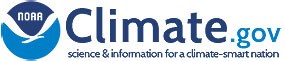Logo for NOAA's Climate.gov. Science & information for a climate-smart nation.