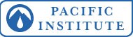 The words "Pacific Institute" to the right of a blue circle with the silhouette of a mountain and a water drop.