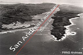 Aerial view of the San Andreas Fault Zone from north of Tomales Point. Aerial view of the San Andreas Fault Zone from north of Tomales Point.