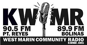 Logo for West Marin Community Radio station KWMR 90.5 FM Point Reyes Station and 89.9 FM Bolinas.