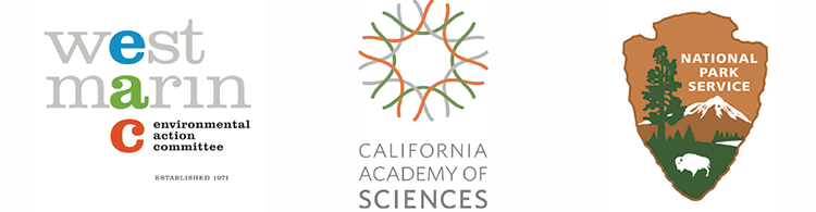 Logos for Environmental Protection Committee of West Marin, the California Academy of Sciences, and the National Park Service. Logos for Environmental Protection Committee of West Marin, the California Academy of Sciences, and the National Park Service.