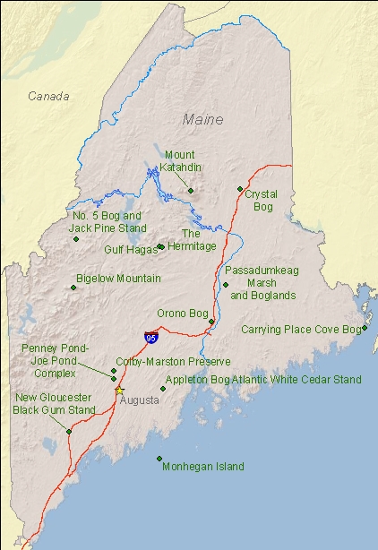Maine state map