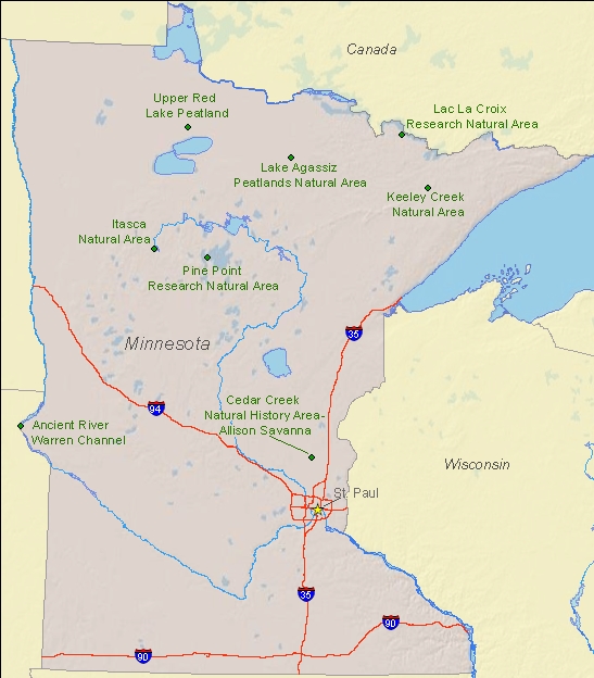 Minnesota state map