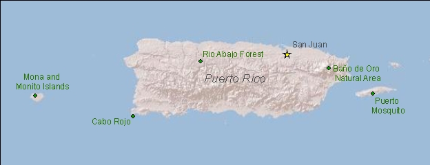 Map of Puerto Rico