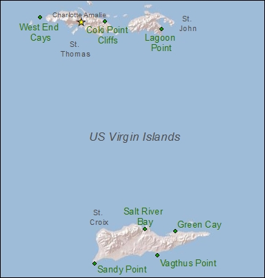 Virgin Islands state map