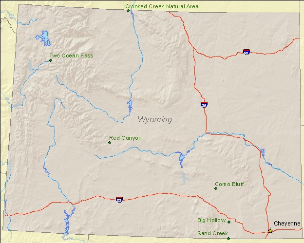 Wyoming state map