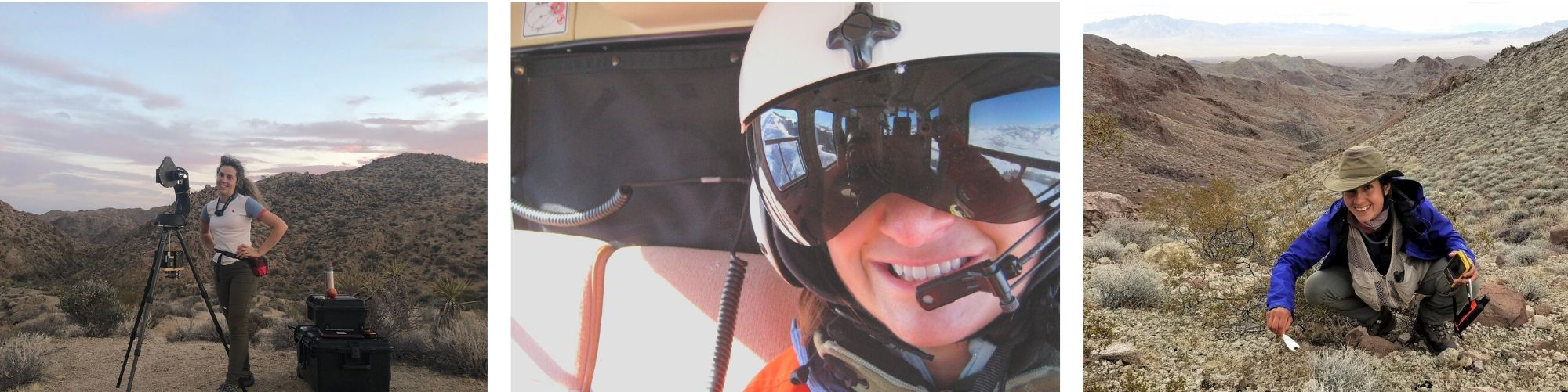 3 photos of women in the field