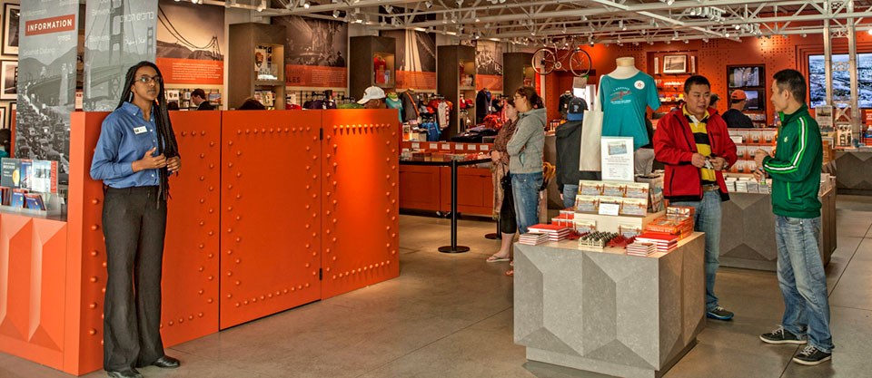 Golden Gate Bridge Welcome Center interior photo Golden Gate Bridge Welcome Center interior photo