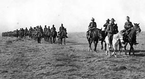 10th Cavalry Soldiers patrol the Mexican border area