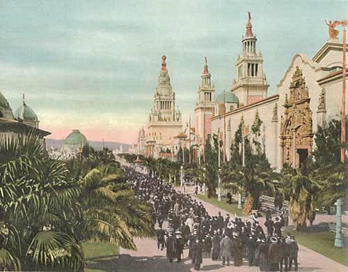 Avenue of Palms at P.P.I.E., 1915