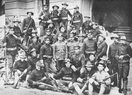 Presidio soldiers in San Francisco, 1906