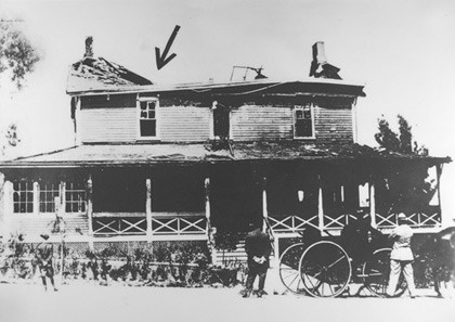 The Pershing house after the fire