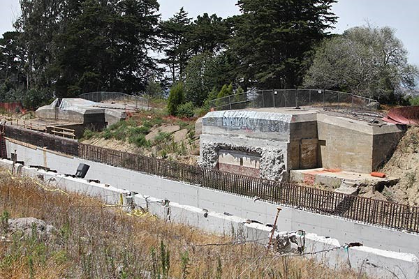 Battery Slaughter and Presidio Parkway construction.