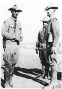 Charles Young with white officers in Mexico