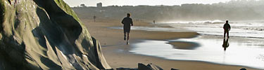 People recreating on Baker Beach
