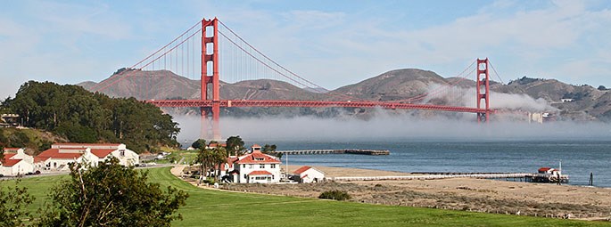 Fog and Golden Gate Bridge