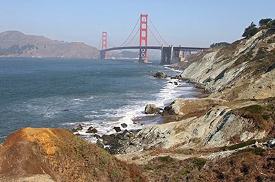 Coastal bluffs looking north