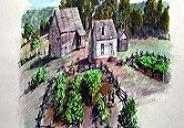 Artist rendition of the Bennett Plantation