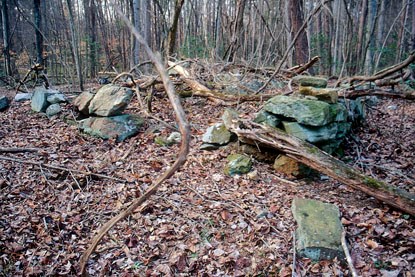 House foundation in the park