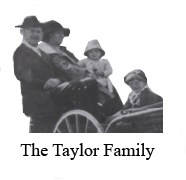 historic photo of the Taylor Family - mom, dad, and two children