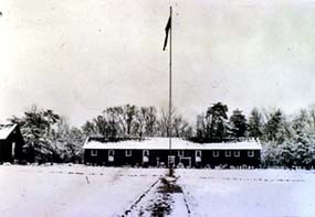 Chopawamsic CCC camp in the snow.