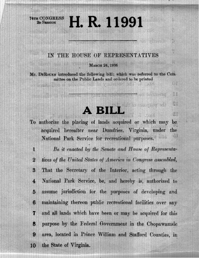 Image of bill creating Chopawamsic RDA site