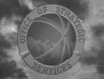 black and white photo of the Office of Strategic Services logo in a video screenshot