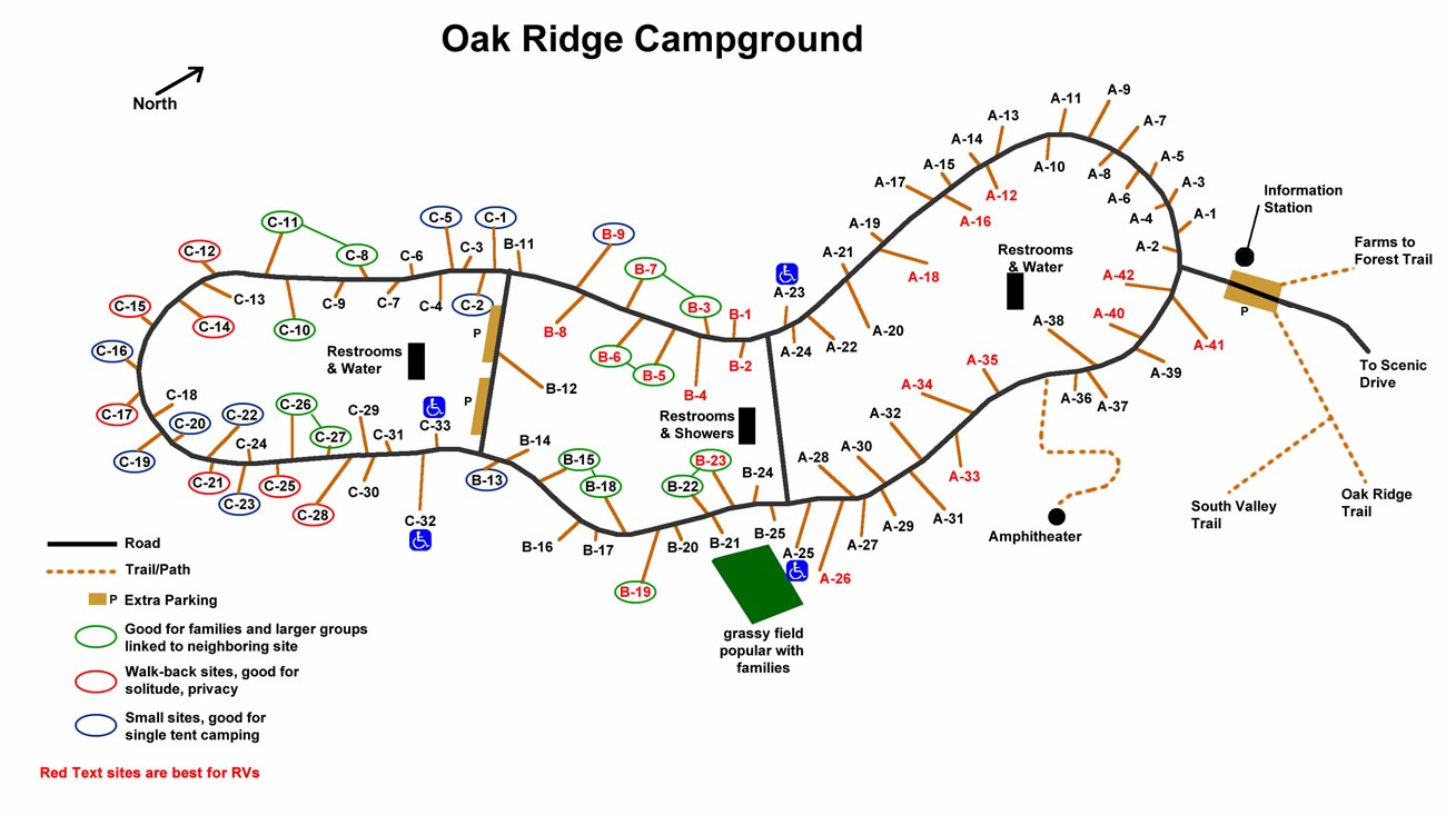 Oak Ridge Campground Map