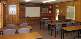 Inside the Turkey Run Education Center. Inside the Turkey Run Education Center.