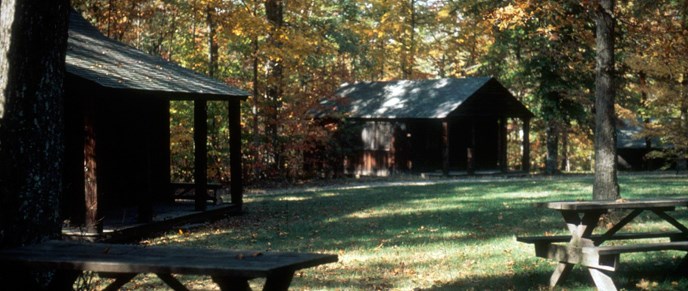 cabins at cabin camp 3 in autumn
