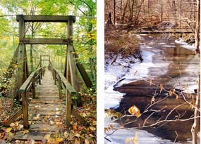 Two images of the Laurel Loop to South Valley connector bridge