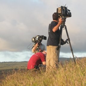 Commercial film crew in Park (2009).