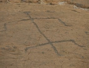 One of many petroglyphs at the Puako site.