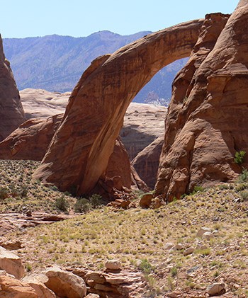 Half of Rainbow Bridge visible