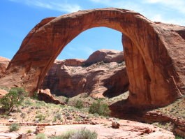Rainbow Bridge National Monument from the observation area. Rainbow Bridge National Monument from the observation area.