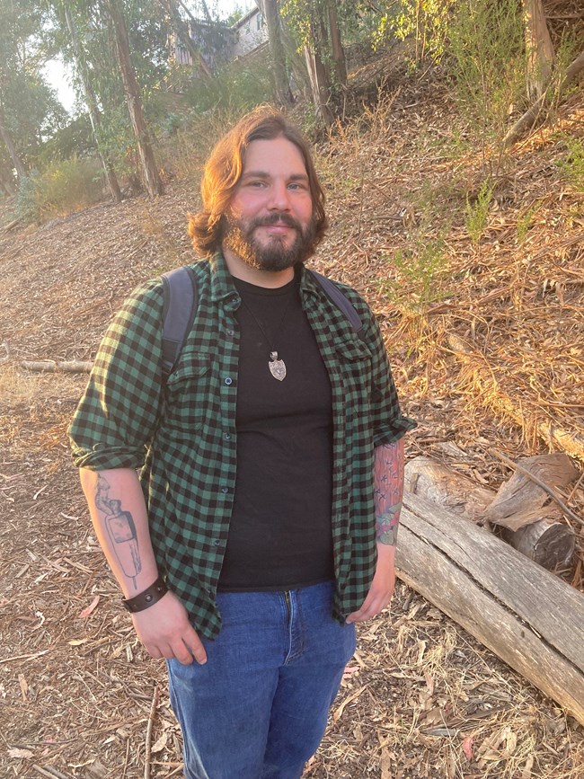 A man standing outdoors.