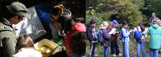 A park ranger leads an education program at Wolf Creek Education Center